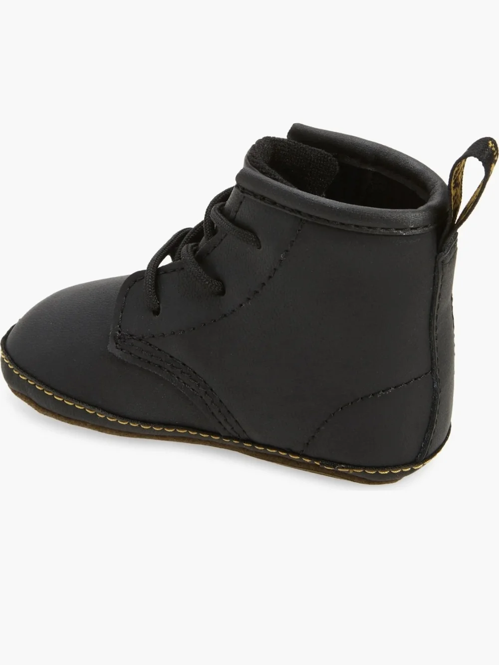 Dr. Martens Babys' Black Leather Crib Boots